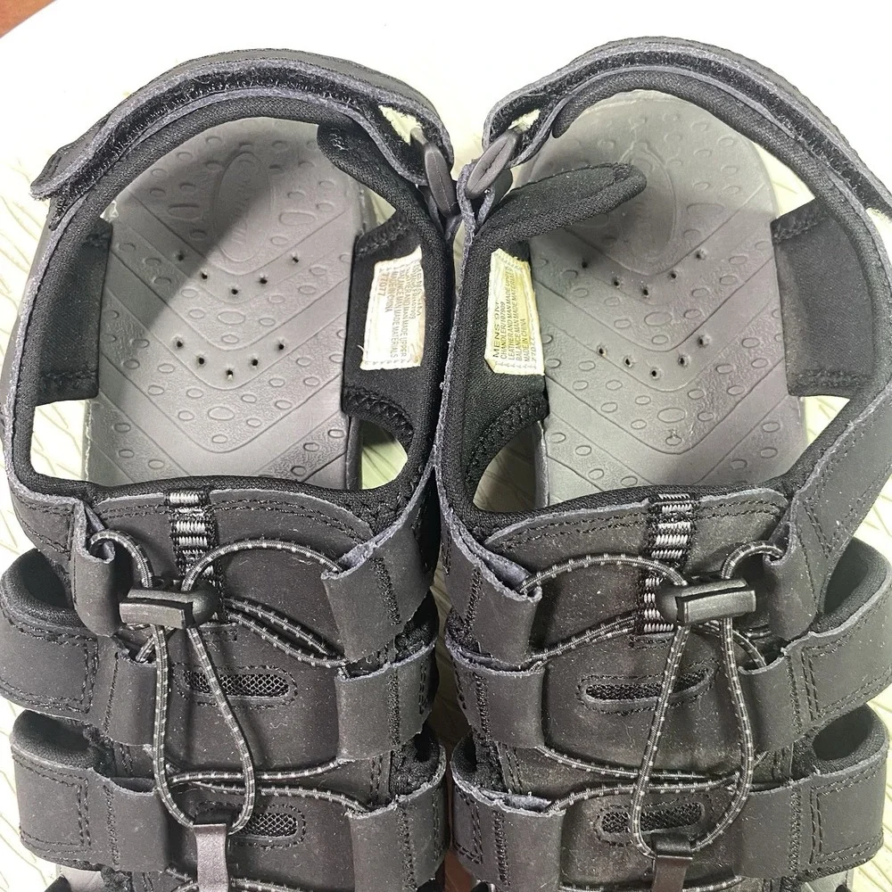 Coleman Chandler Men's Leather Hiking/ Outdoor Sandals Shoes- Black Sz. 9M‎